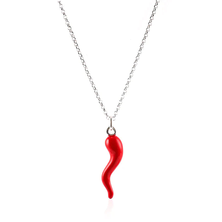 Collana corno rosso