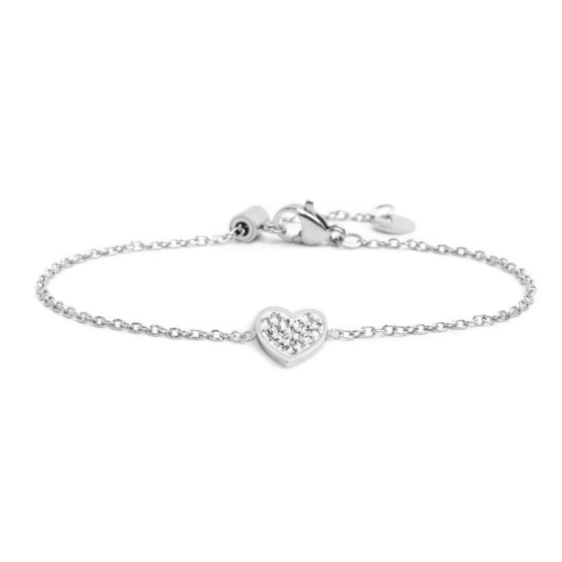 Bracciale cuore con cristalli