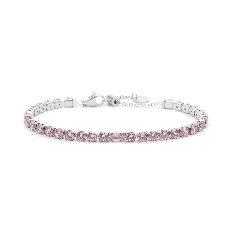 Bracciale tennis 4mm con zircone centrale 31BR0007